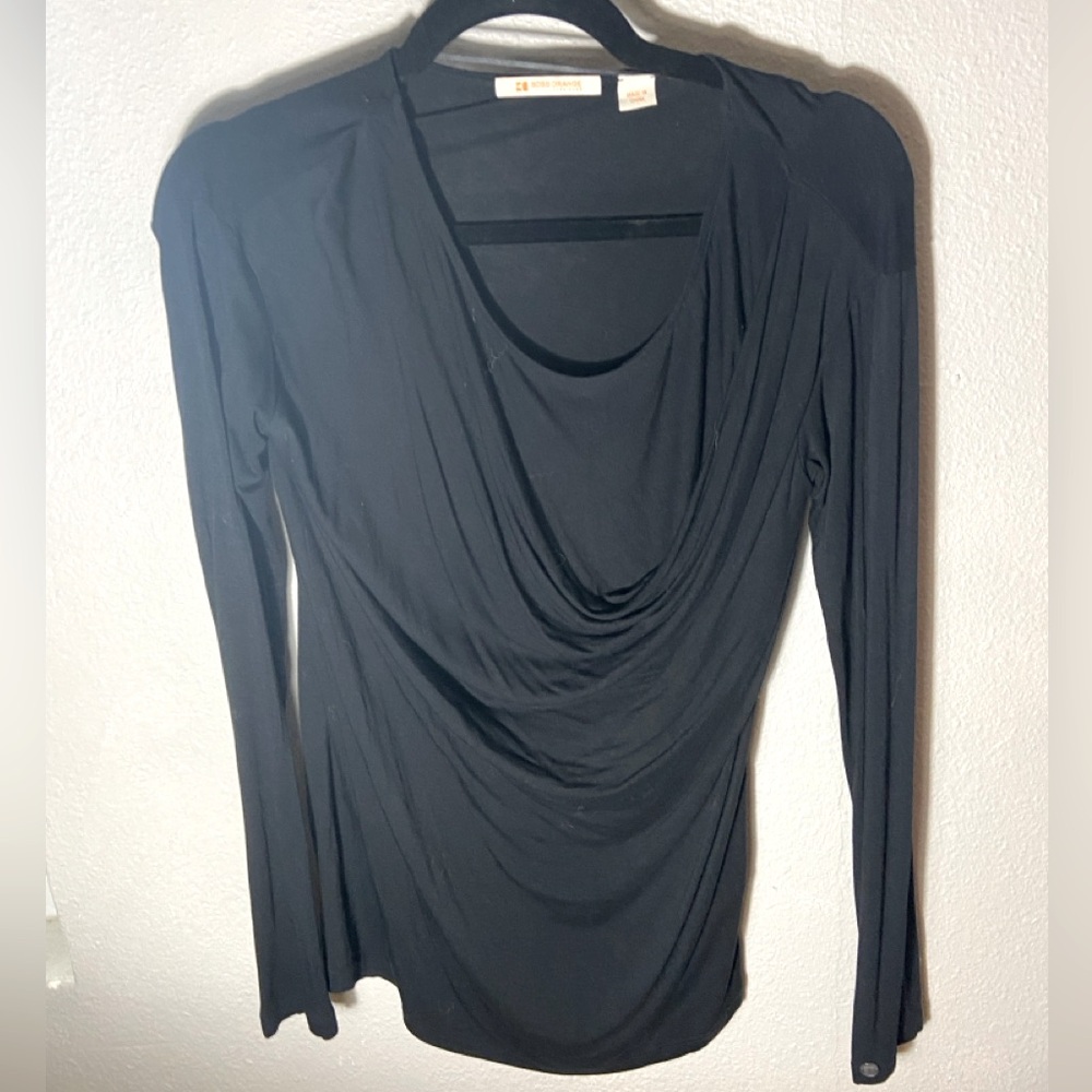 Boss Orange Black Drape Front Shirt